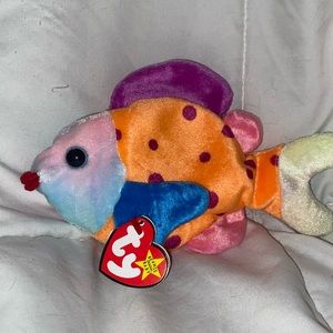 RARE- Retired 1999 Ty Beanie Baby Lips with Tag Errors.